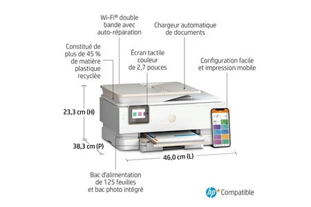 HP ENVY Inspire 7924e — Imprimante jet d’encre tout-en-un (Wi-Fi, recto-verso automatique)