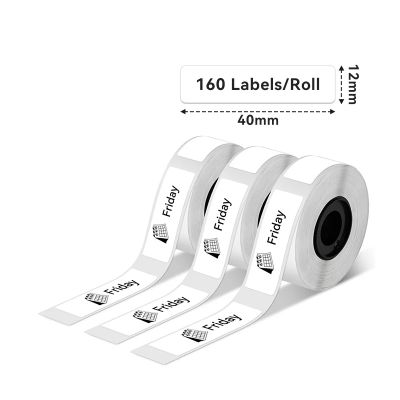 Pack x3 rouleaux étiquettes 12 × 40 mm