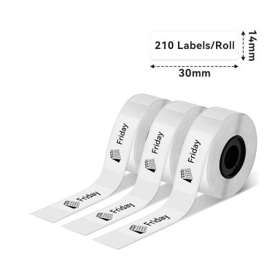 Pack x3 rouleaux étiquettes 14 × 30 mm transparent