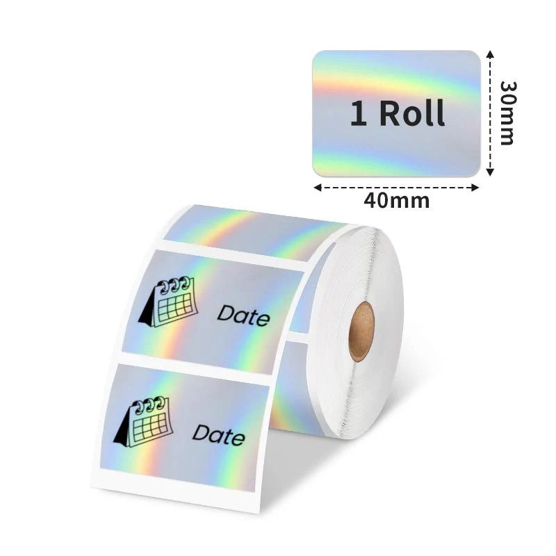 Rouleau étiquettes 40 × 30 mm – holographique