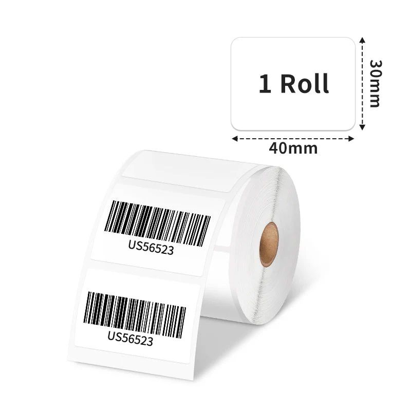 Rouleau étiquettes 40 × 30 mm – blanc