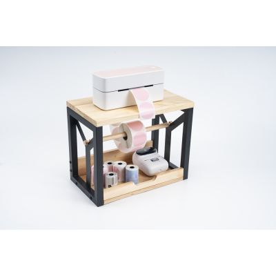 Support imprimante et porte-étiquette 30 × 20 × 27 cm