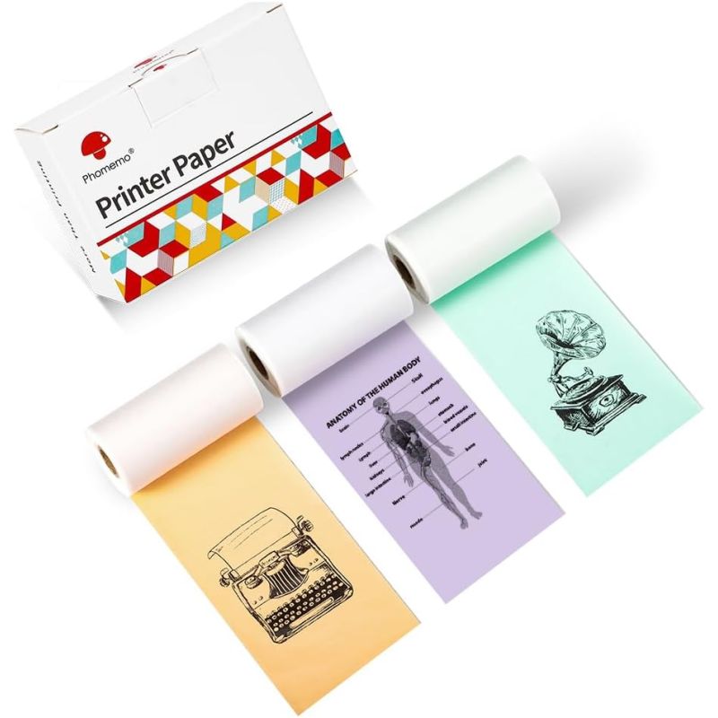 Pack x3 rouleaux de papier adhésif thermique 50 mm × 3,5 m