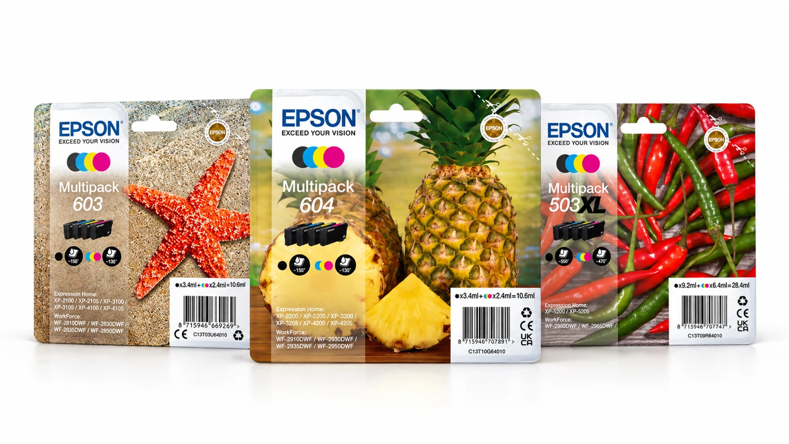 Packs de cartouches Epson 603, 604 et 503XL
