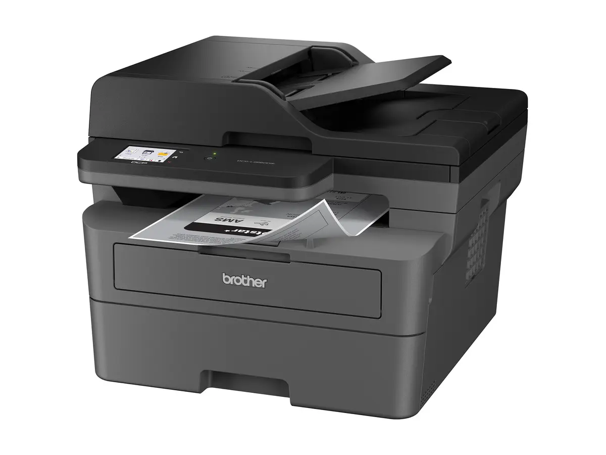 Brother DCP-L2660DW noire et gris foncé - vue avant gauche