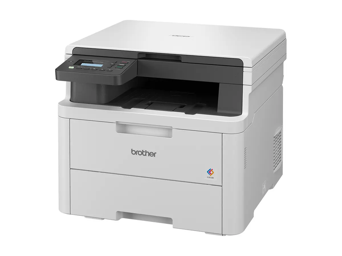 Brother DCP-L3520CDWE blanche et gris foncé - vue avant gauche