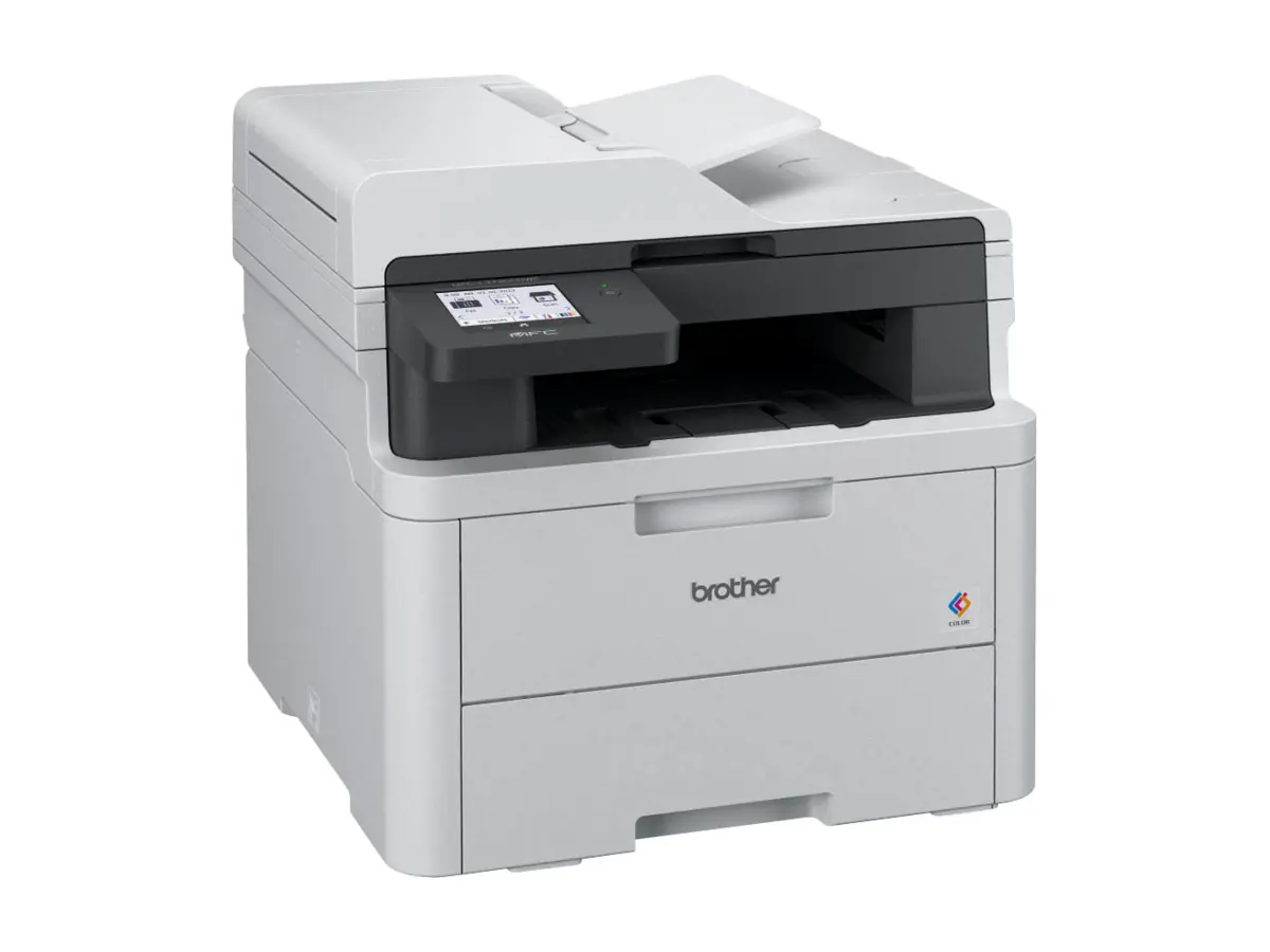 Brother MFC-L3740CDWE blanche et gris foncé - vue avant droite