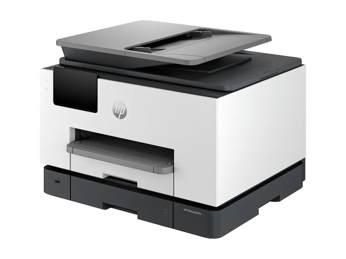 HP OfficeJet Pro 9130b blanche et gris foncé - vue avant gauche
