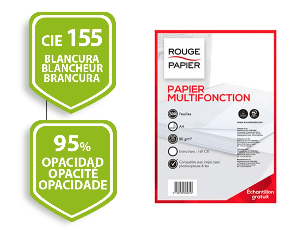 Papier multifonction – 80 g/m² – A4 – 500 feuilles