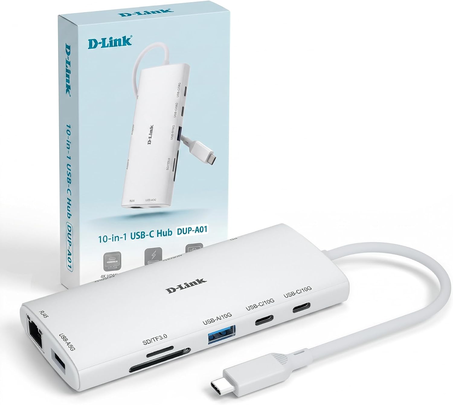 D-Link DUP-A01 – station d’accueil USB-C 10-en-1 avec sa boîte