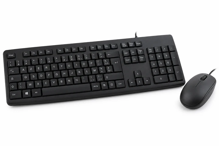 Ensemble clavier et souris noirs