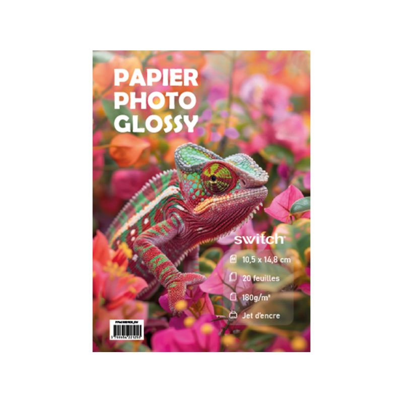 Papier photo brillant – 180 g/m² – A6 – 20 feuilles