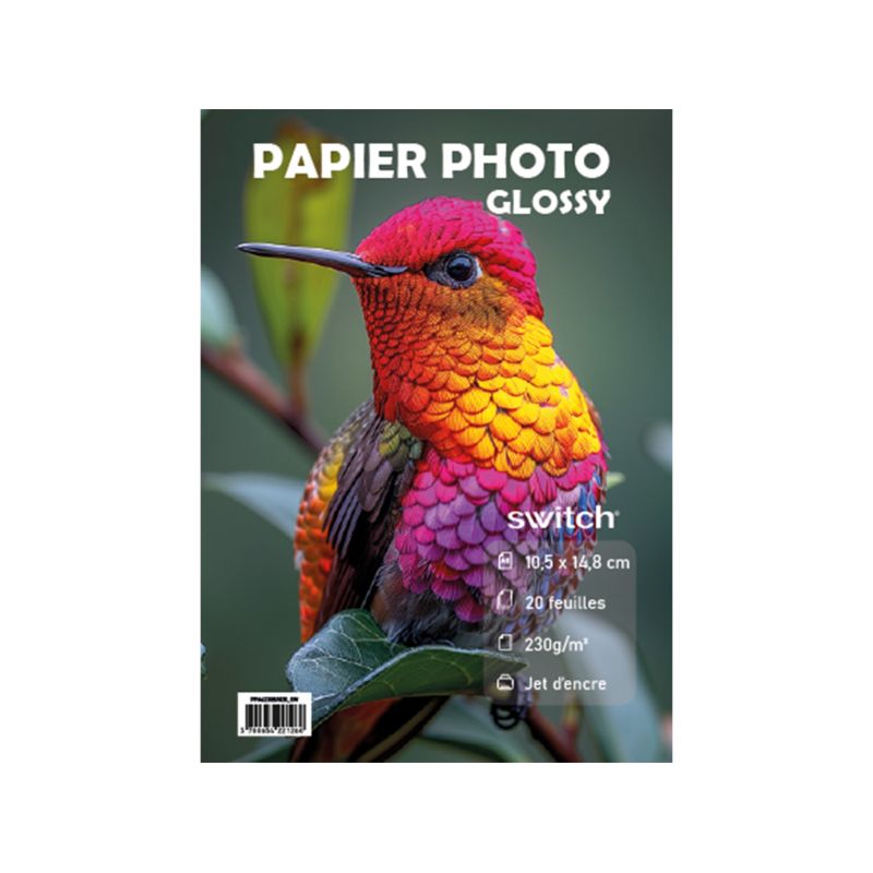 Papier photo brillant – 230 g/m² – A6 – 20 feuilles