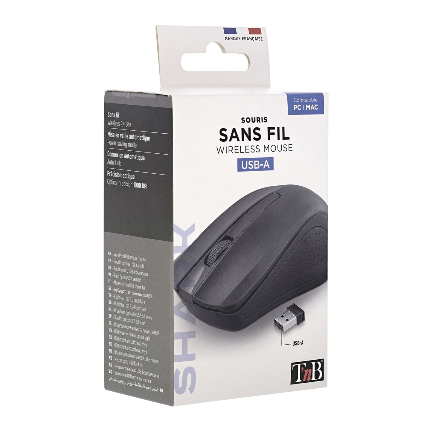 TNB Souris sans fil SHARK noire