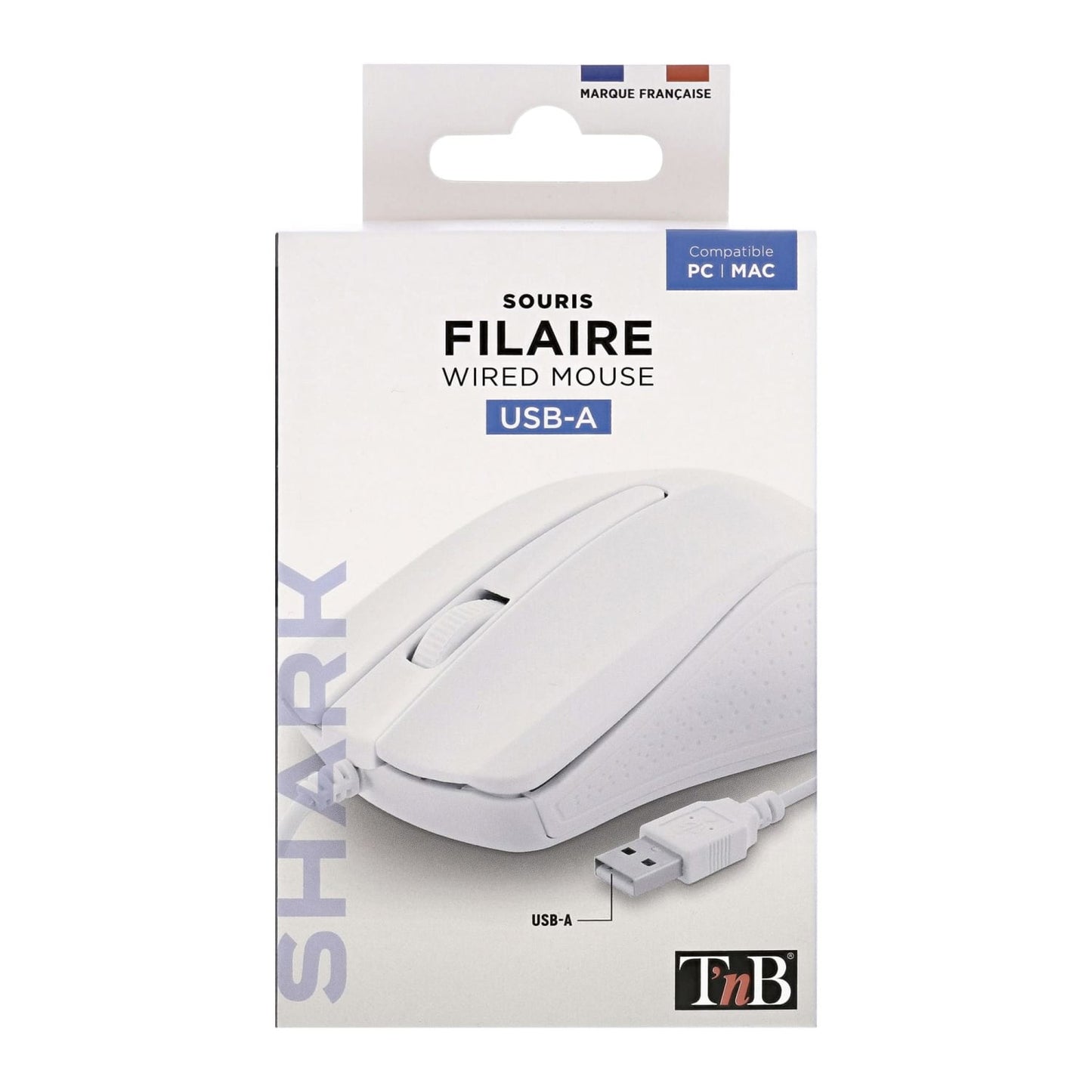 TNB Souris optique filaire shark blanche