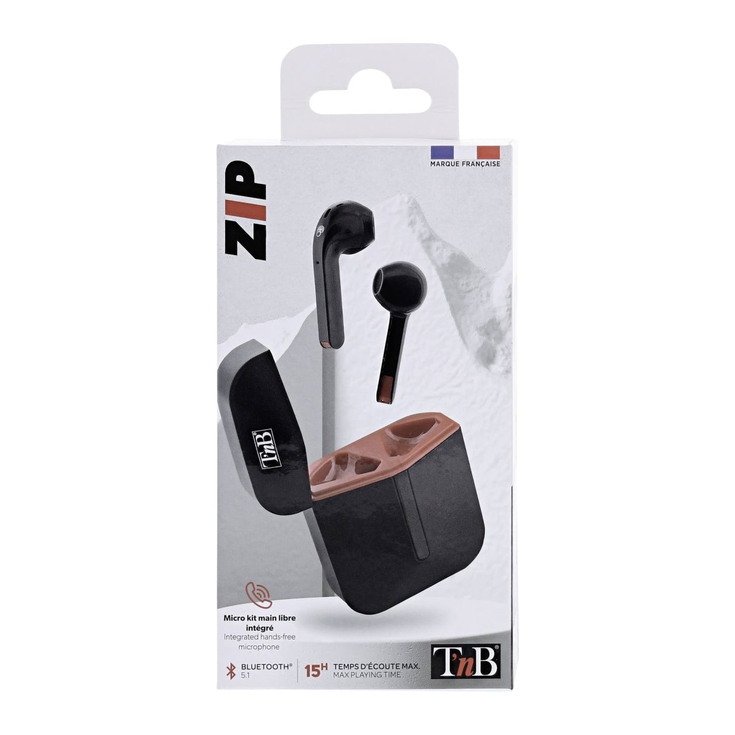 TNB Ecouteurs TWS ZIP noir