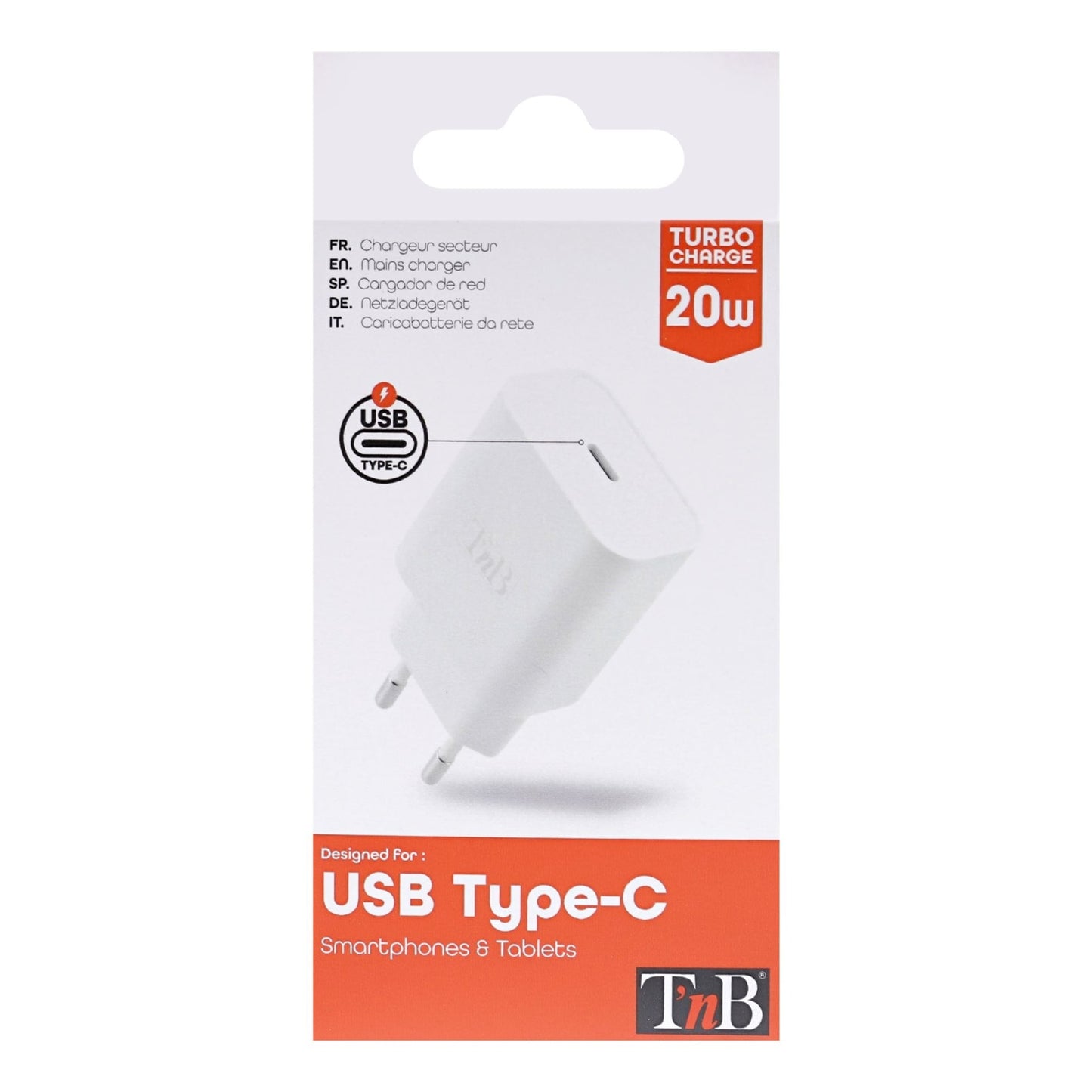 TNB Chargeur secteur 1 USB-C Power Delivery 20W