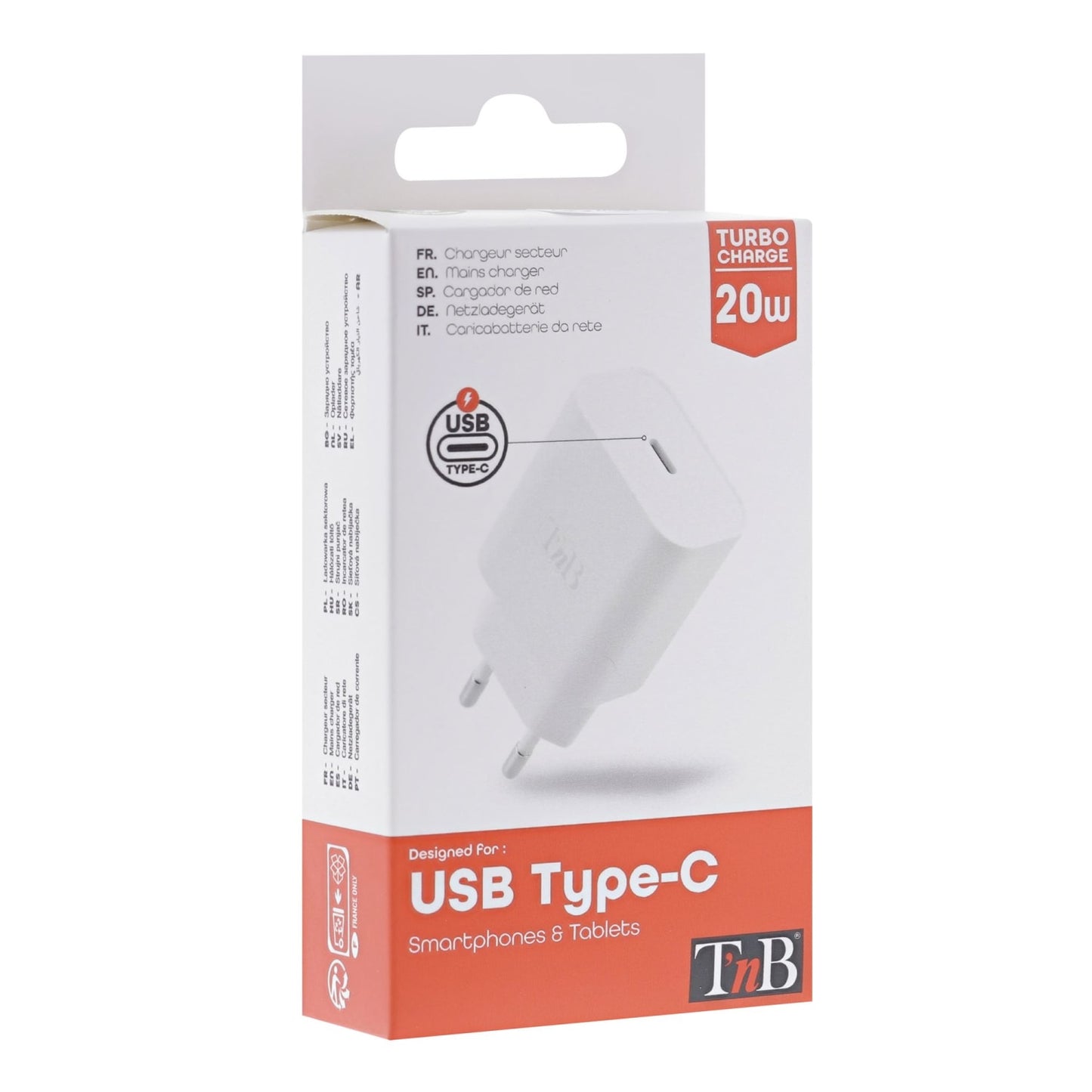 TNB Chargeur secteur 1 USB-C Power Delivery 20W