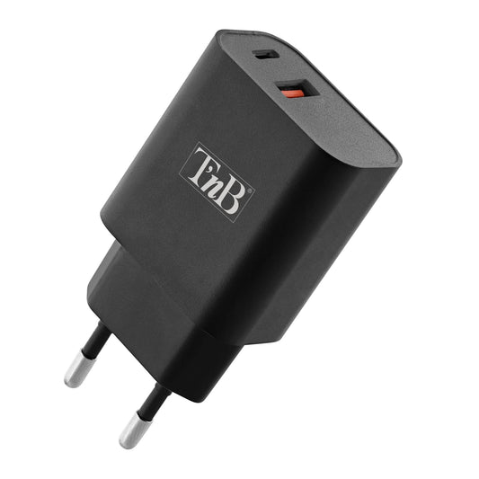 TNB Chargeur secteur 1 USB-C Power Delivery + USB-A Quick Charge 30W