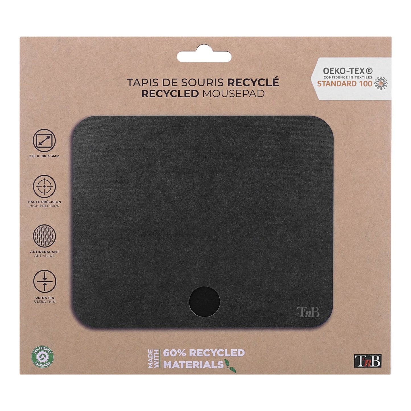 TNB Tapis de souris recyclé noir