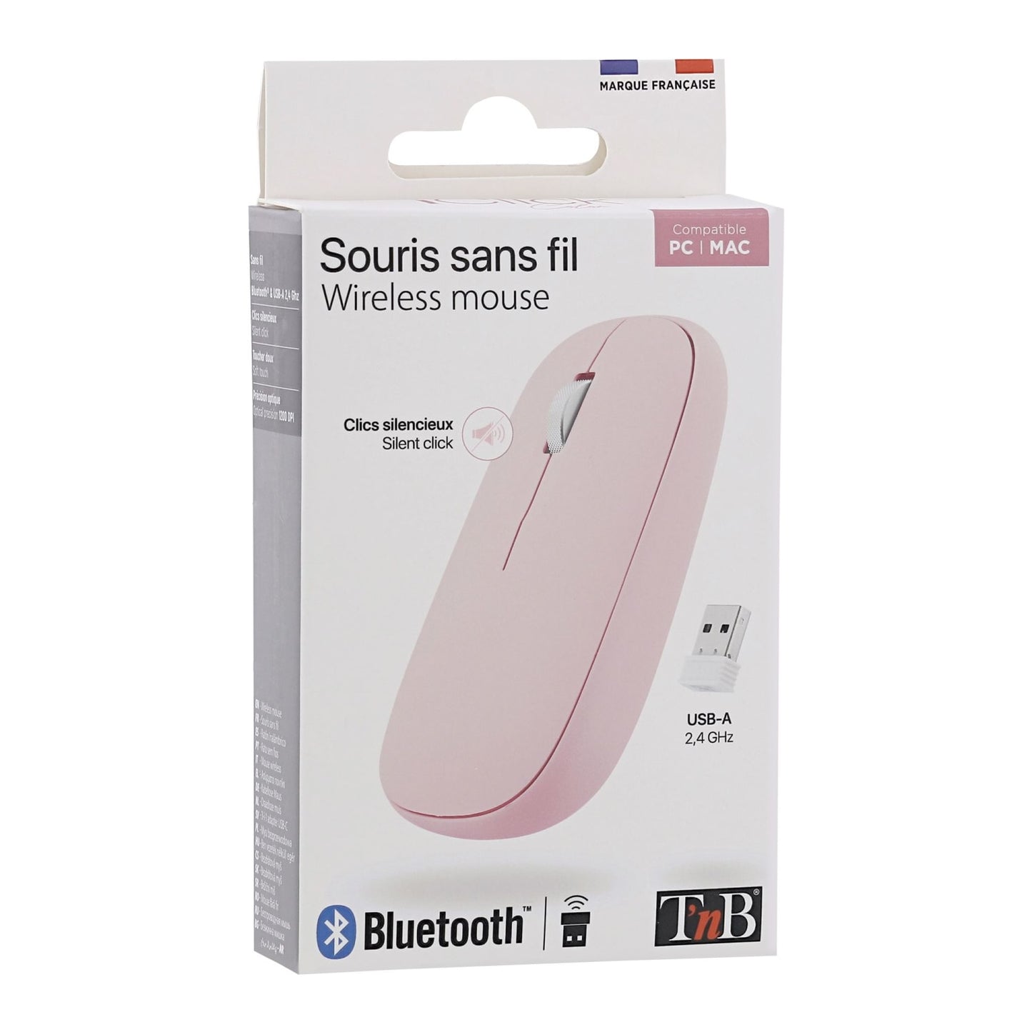 TNB Souris iClick color DUAL CONNECT rose