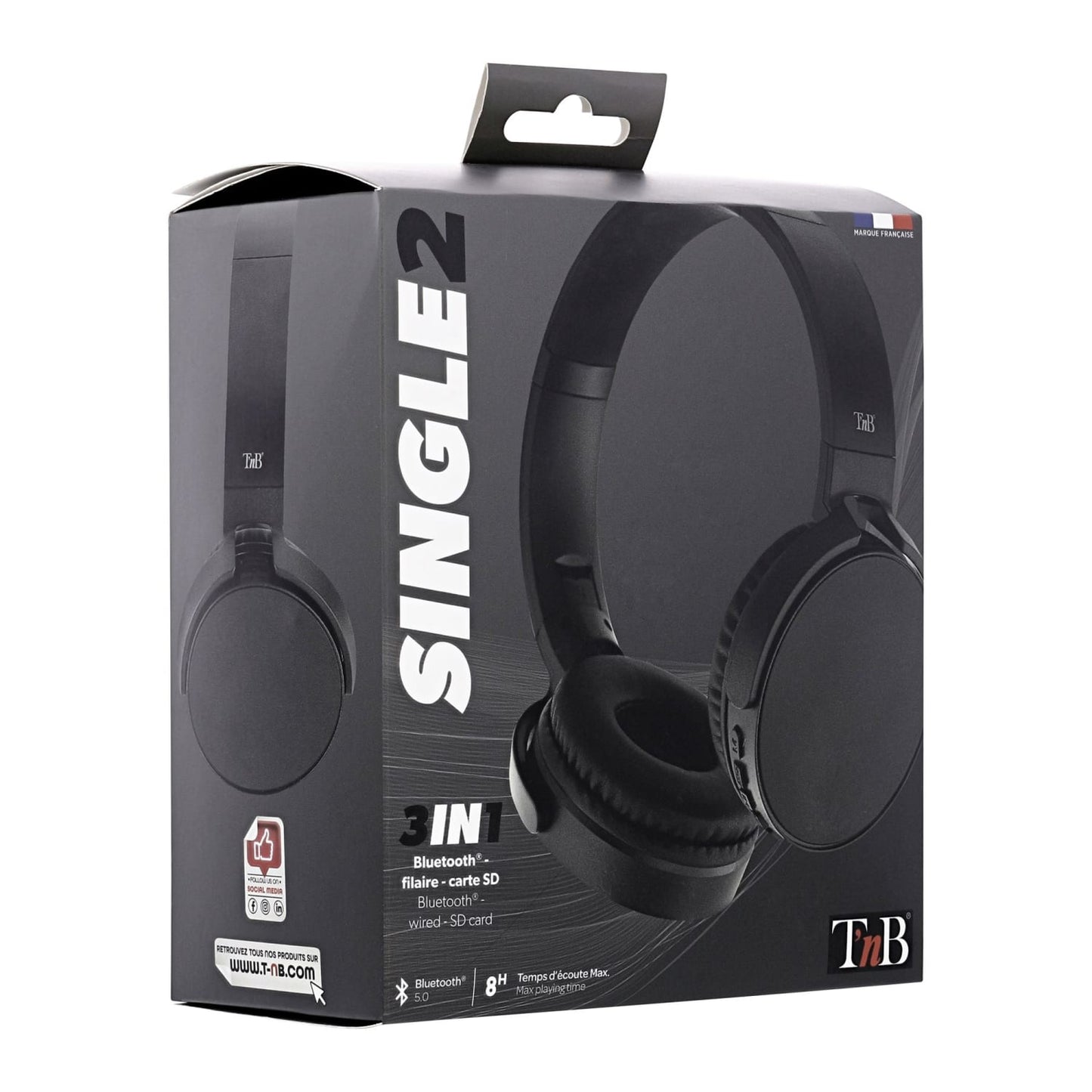 TNB Casque Bluetooth SINGLE 2 Noir