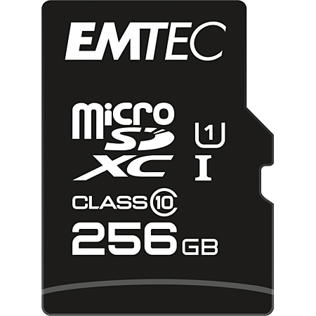 Carte mémoire Emtec microSDXC – 256 Go UHS-I U1 / Class 10