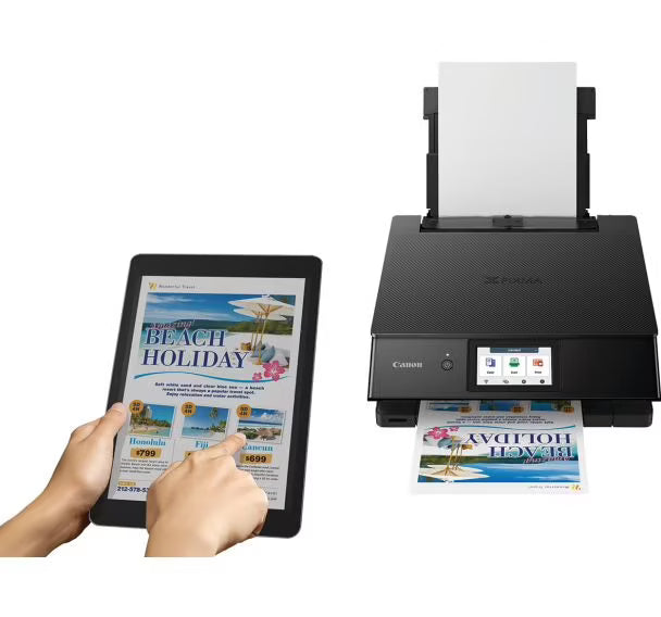 Canon PIXMA TS8750 — Imprimante jet d’encre 3-en-1 (Wi-Fi, recto-verso automatique)