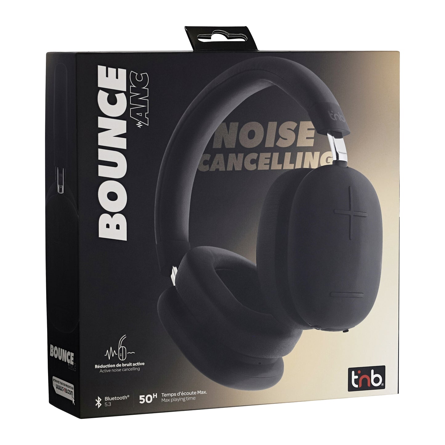 TNB Casque Bluetooth à réduction de bruit active BOUNCE