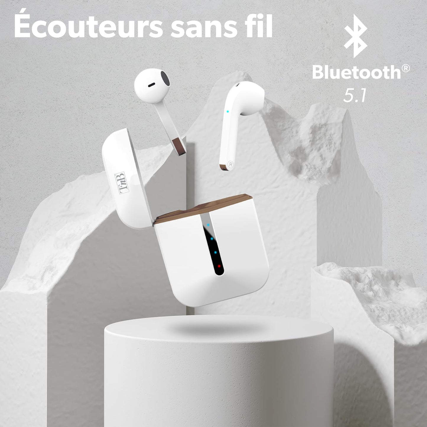 TNB Ecouteurs TWS ZIP Blanc
