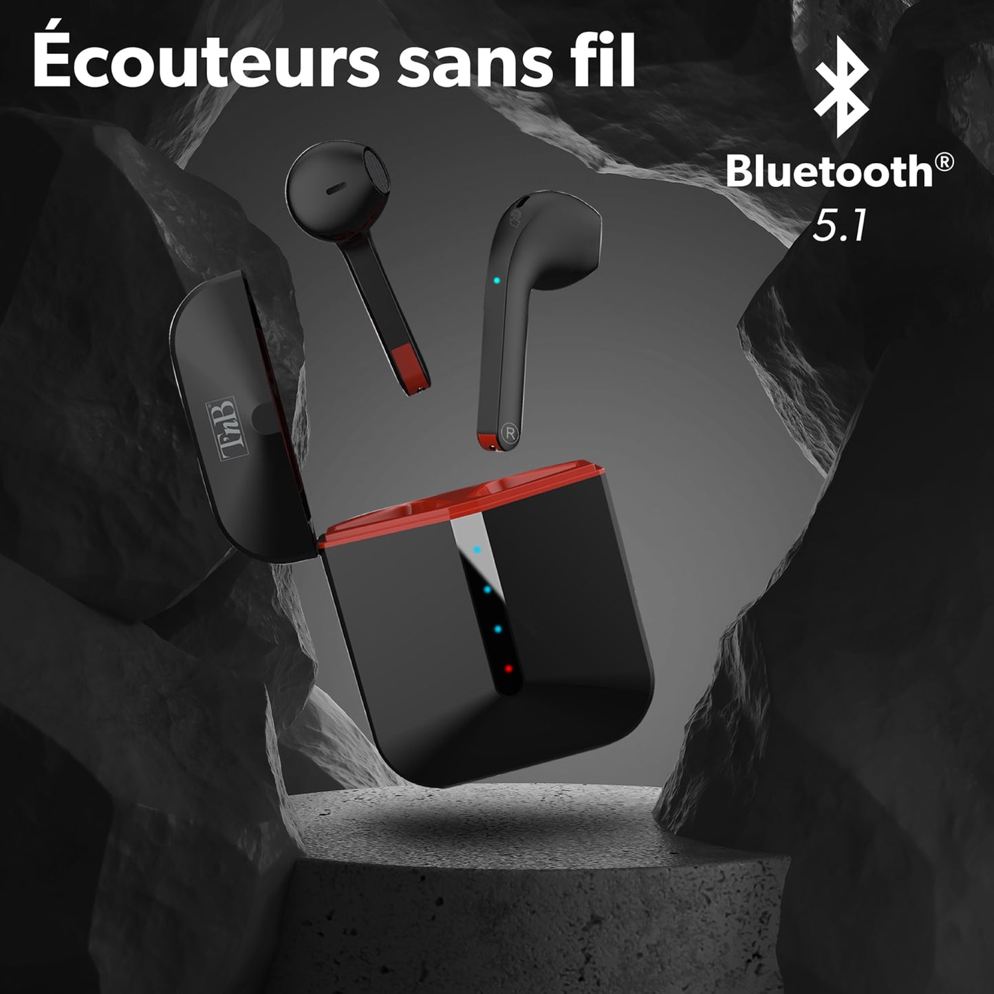 TNB Ecouteurs TWS ZIP noir