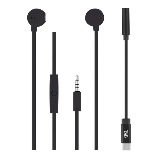 TNB Ecouteurs filaires SWEET jack + type-C noir