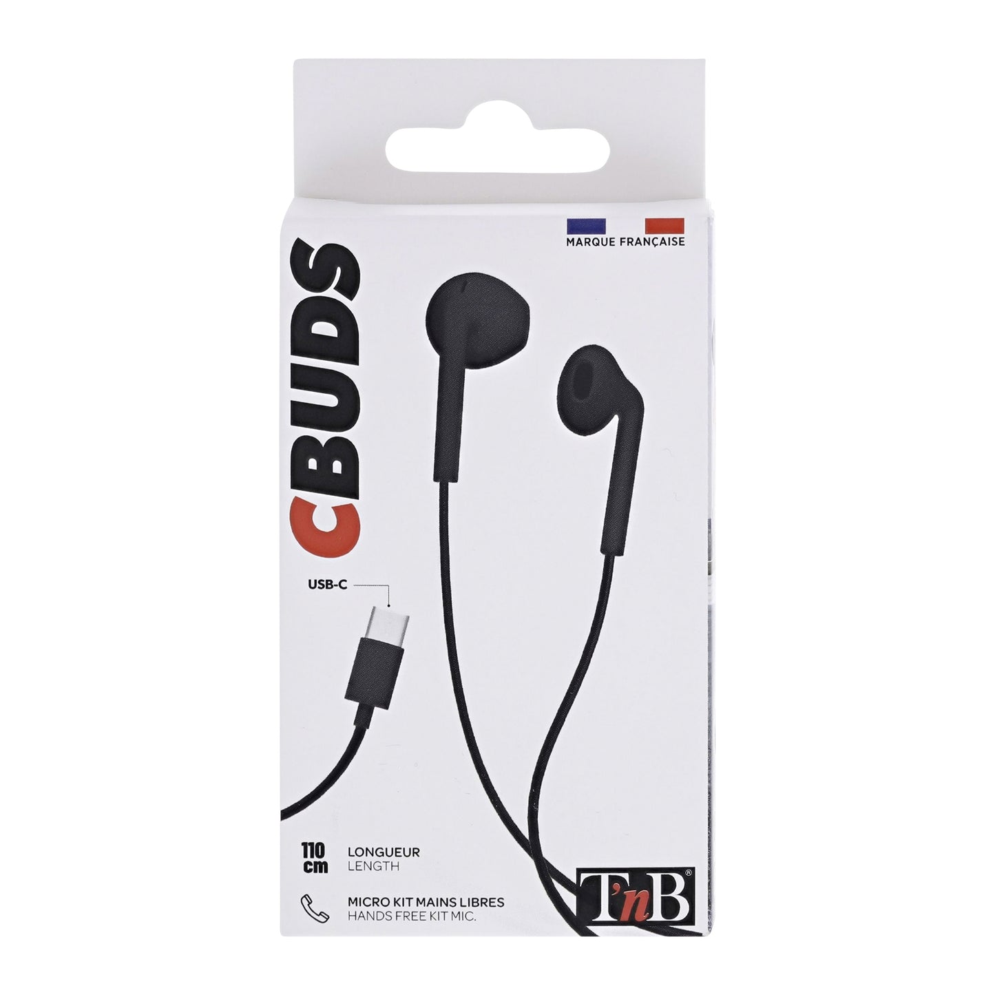 TNB Écouteurs filaires C-BUDS Type-C – Noir