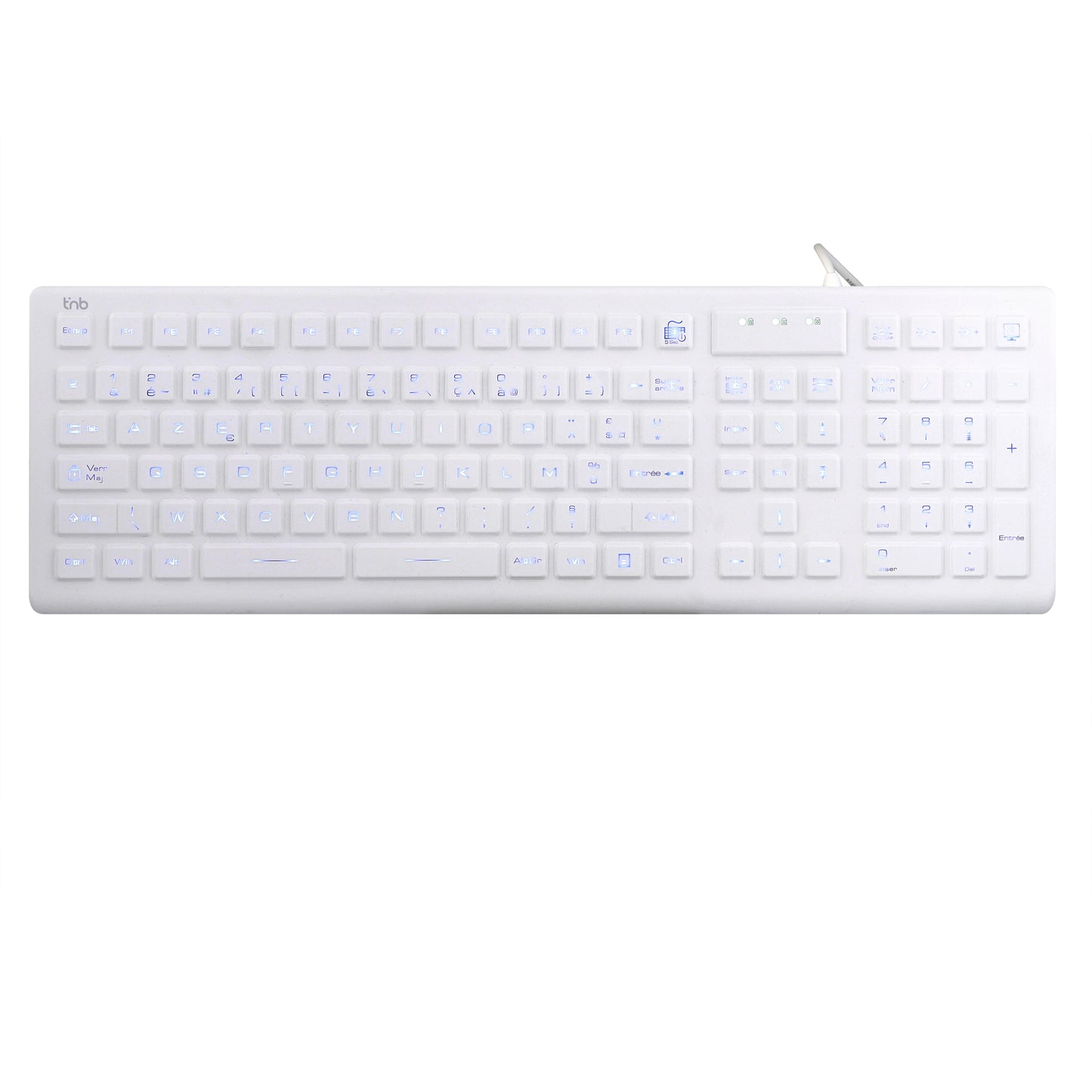 Clavier filaire médical IP68 – AZERTY (FR)