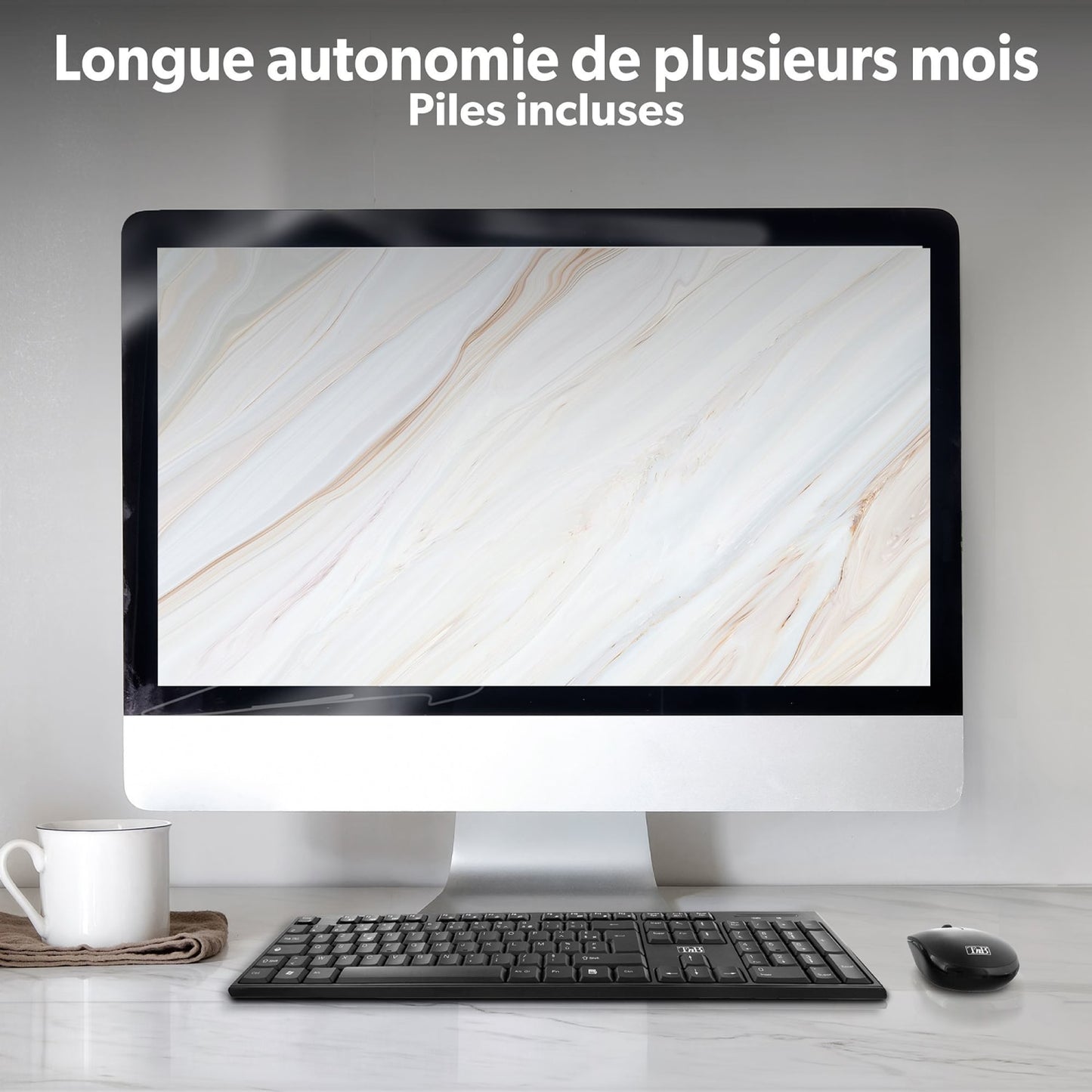 TNB CLASSY - COMBO CLAVIER / SOURIS SANS FIL - NOIR