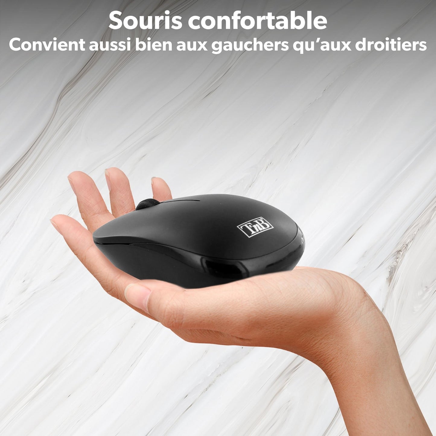 TNB CLASSY - COMBO CLAVIER / SOURIS SANS FIL - NOIR