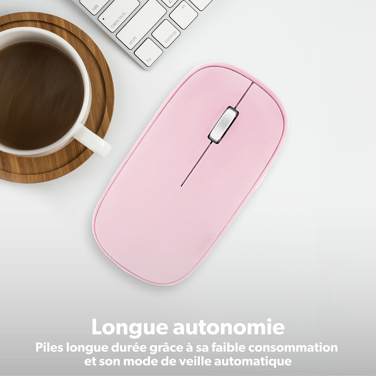 TNB Souris iClick color DUAL CONNECT rose