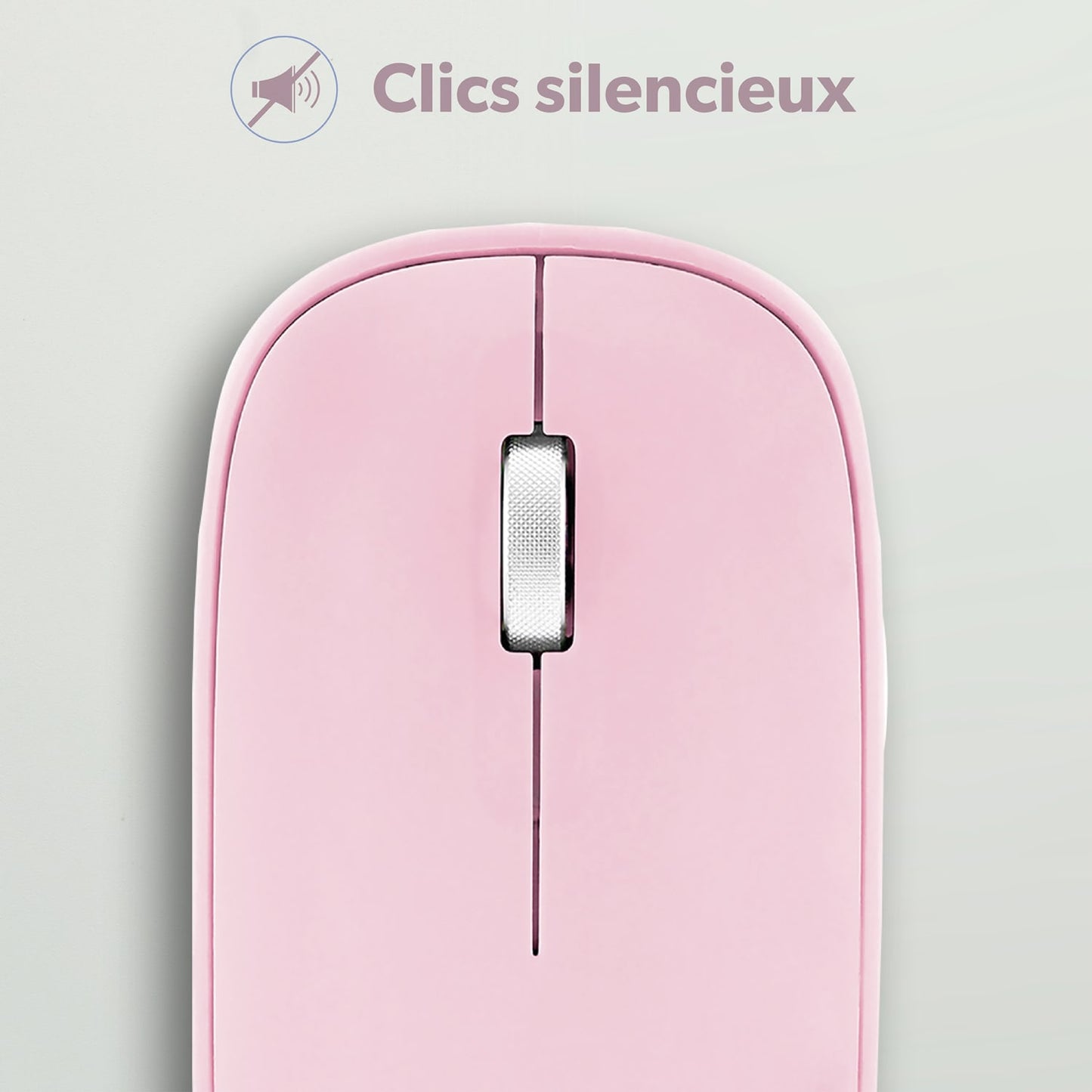 TNB Souris iClick color DUAL CONNECT rose