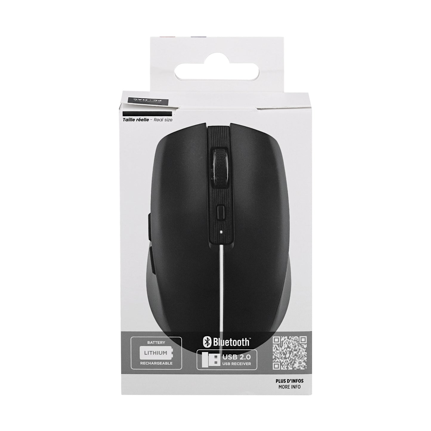 TNB Souris sans fil rechargeable DUAL CONNECT – Bluetooth & USB-A