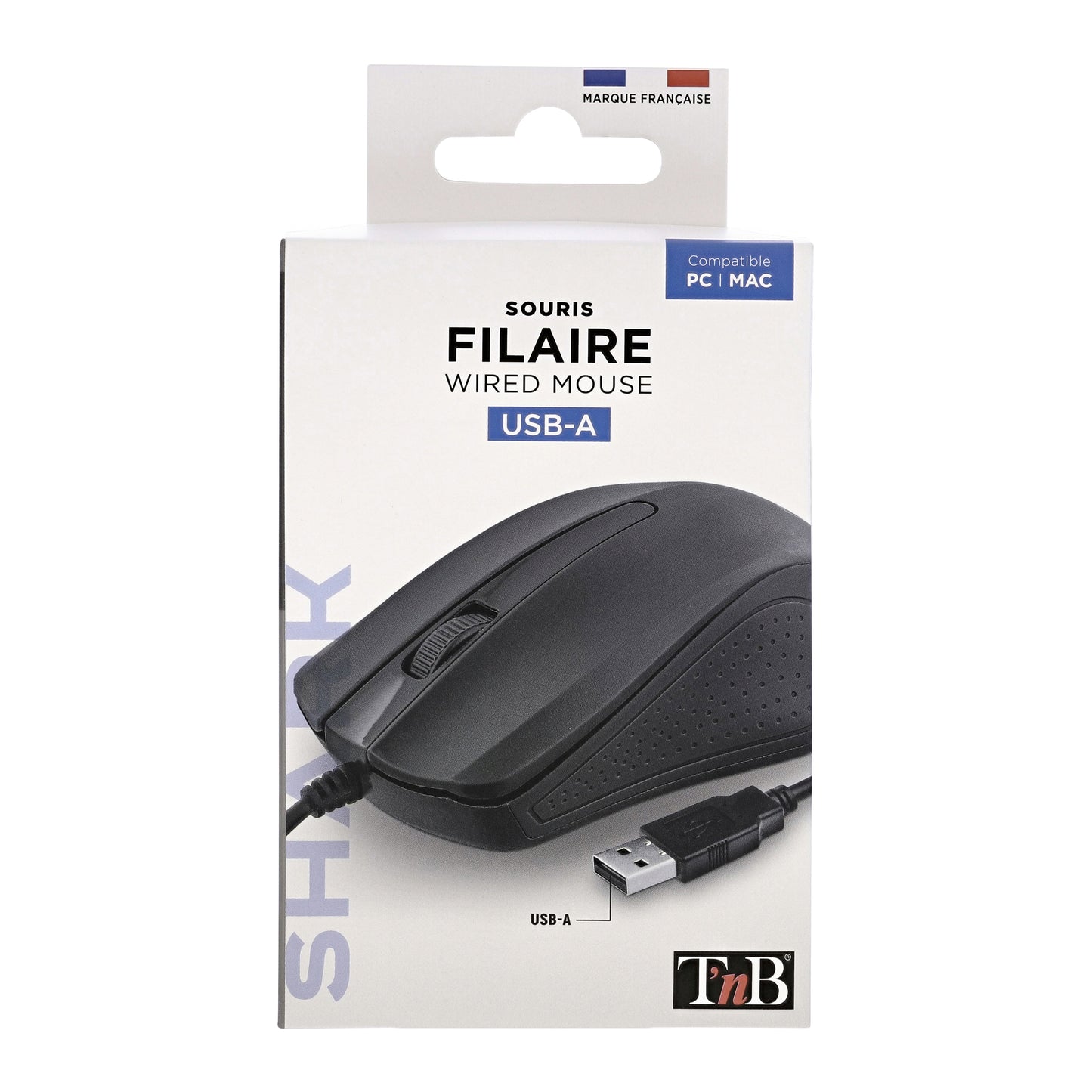 Souris filaire compacte SHARK noire