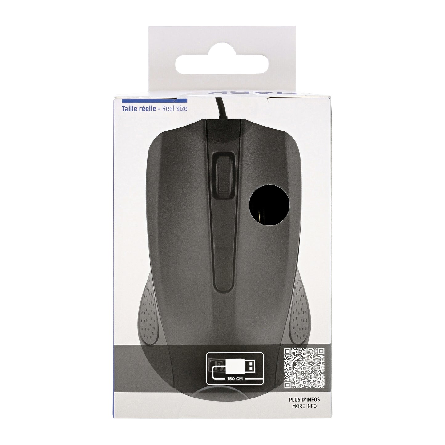 Souris filaire compacte SHARK noire