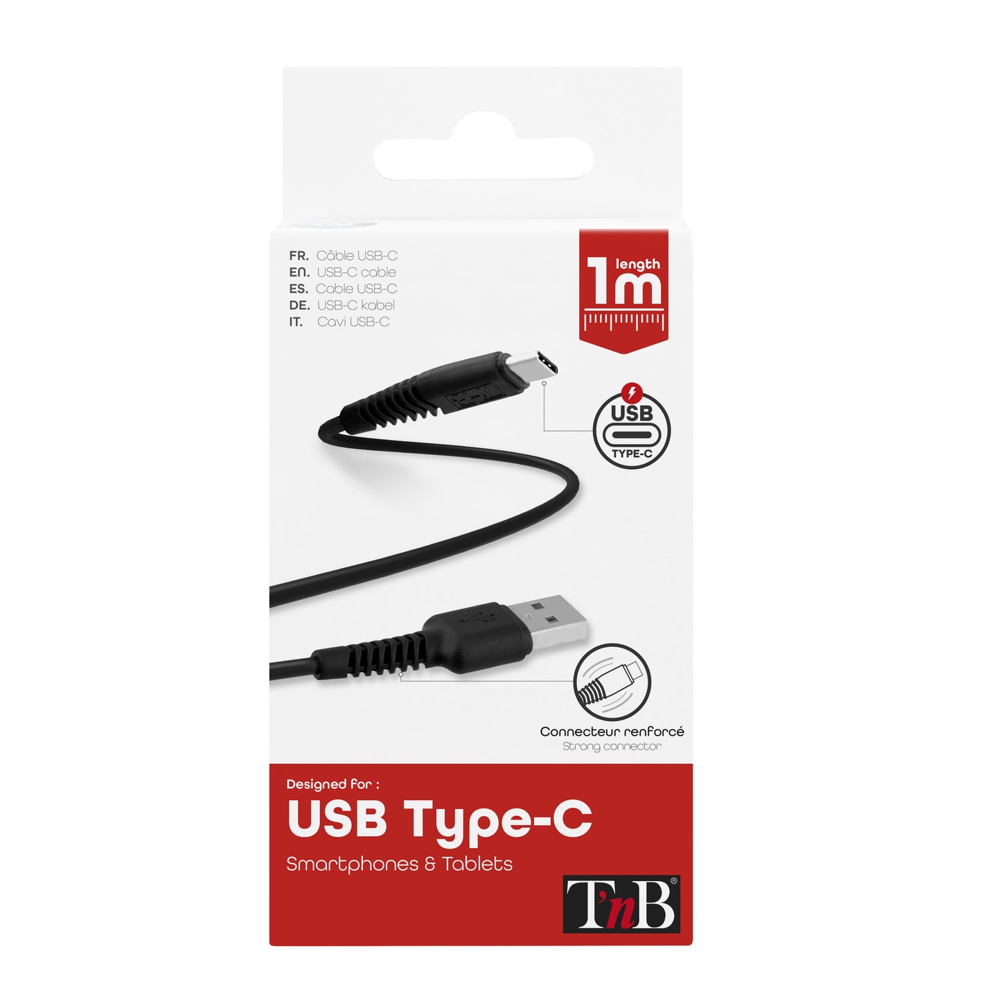 TNB Câble USB-C connecteurs renforcés – 1 m