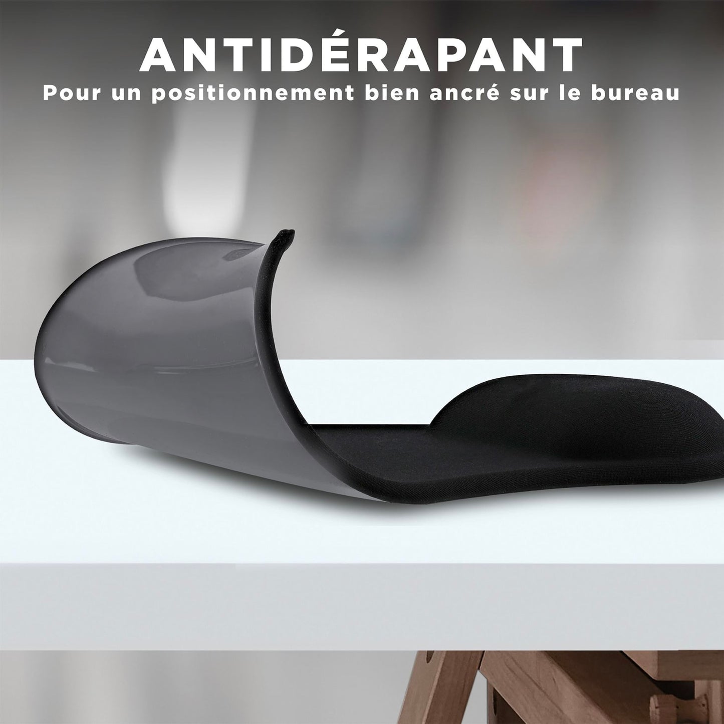 TNB Tapis de souris ergonomique avec repose-poignet noir