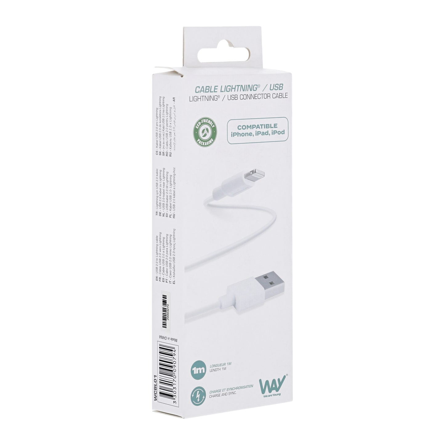 Câble USB-A / Lightning – 1 mètre