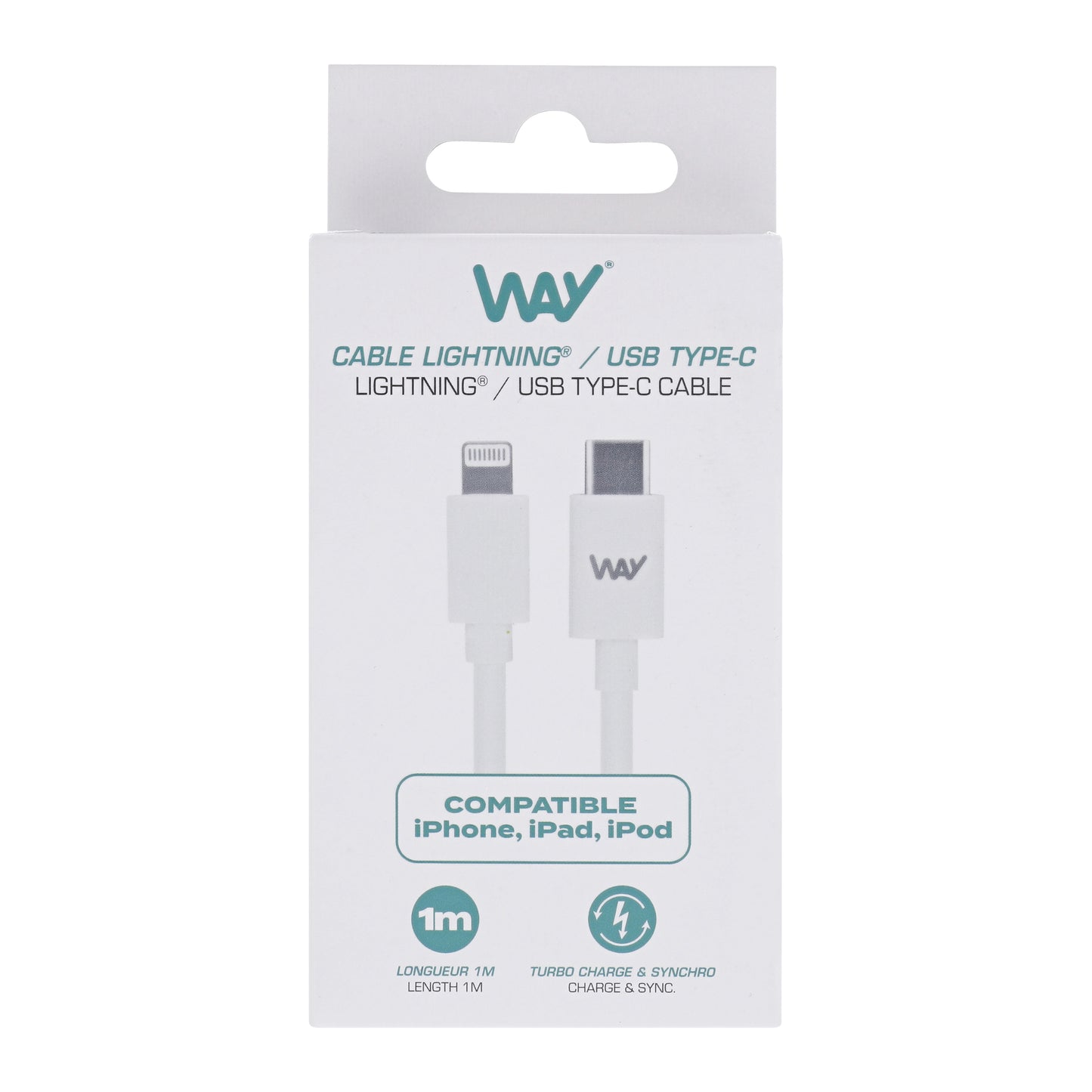 Câble Lightning / USB-C – 1 mètre