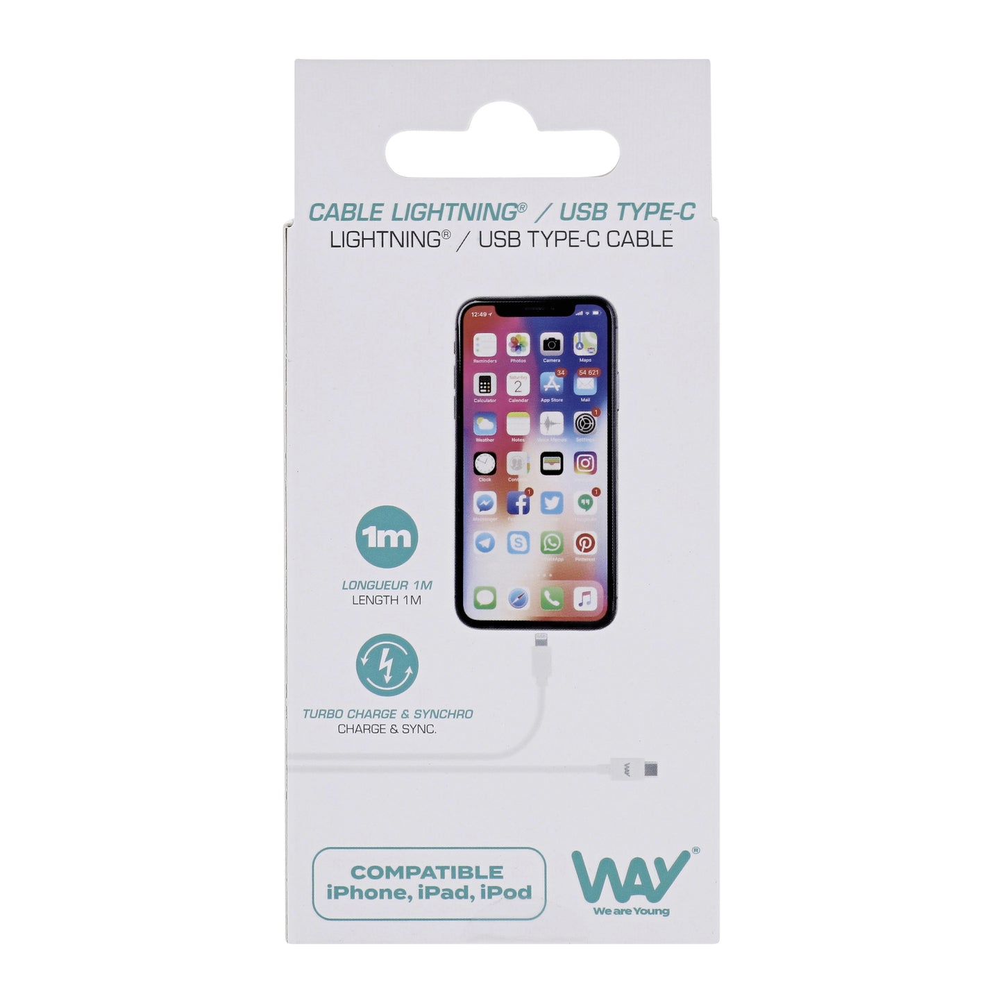 Câble Lightning / USB-C – 1 mètre